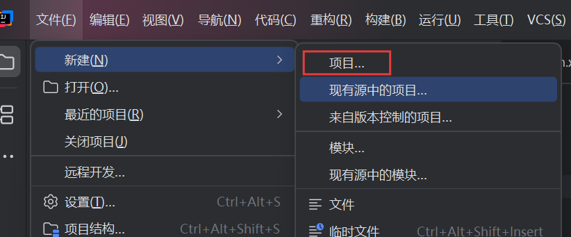 打开 IDEA 新建项目